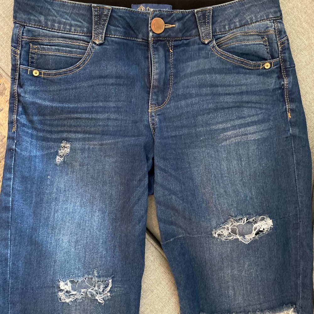Democracy ab-solution ripped denim Bermuda shorts